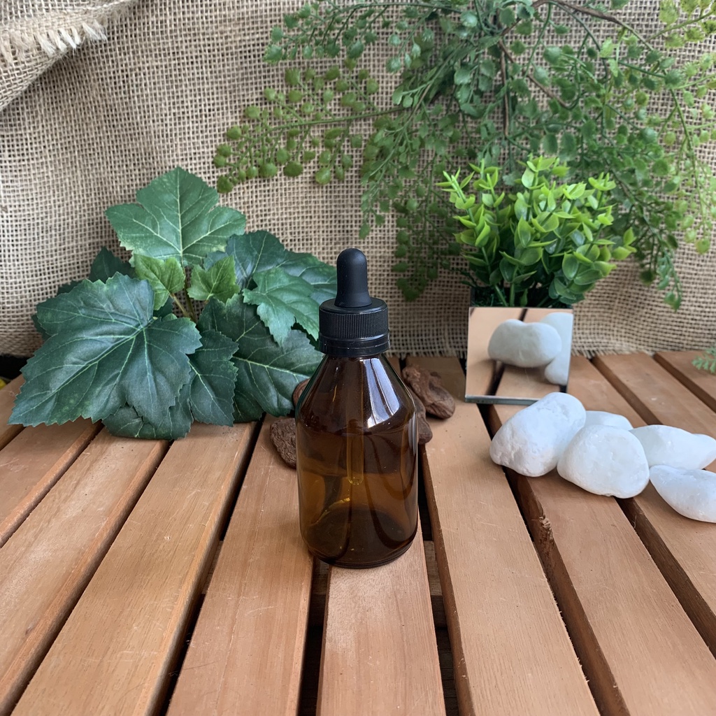 Frasco de Vidro Âmbar 100ml C/ Conta Gotas (10 Unidades) — imagem 2 de 2