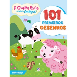 Livro - 101 primeiros desenhos - Ovelha Rosa e seus amigos