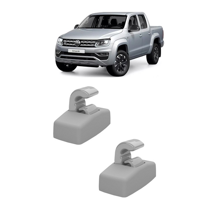 Par Grampo Suporte Quebra Sol Amarok 2010 2011 2012 2013 2014 2015 2016 2017 2018 2019 2020 Cinza