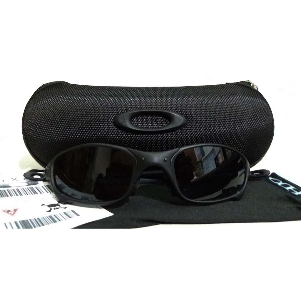 Oculos Juliet Xmetal Preto Fosco Lente Black g20 + Case Porta Oculos