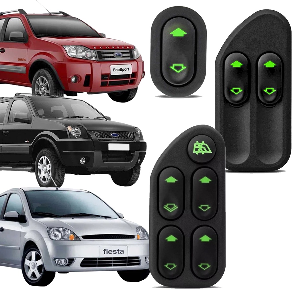 Botão Interruptor Vidro Elétrico Simples / Duplo - Ford EcoSport e Fiesta Amazon em Oferta na Shopee