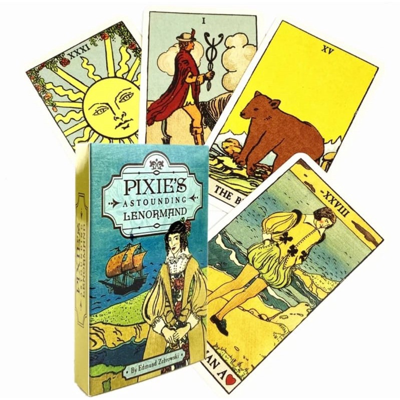 Pixie´s Astounding Lenormand Oracle Deck Oráculo Cigano Lenormand Baralho de Cartas de Tarô