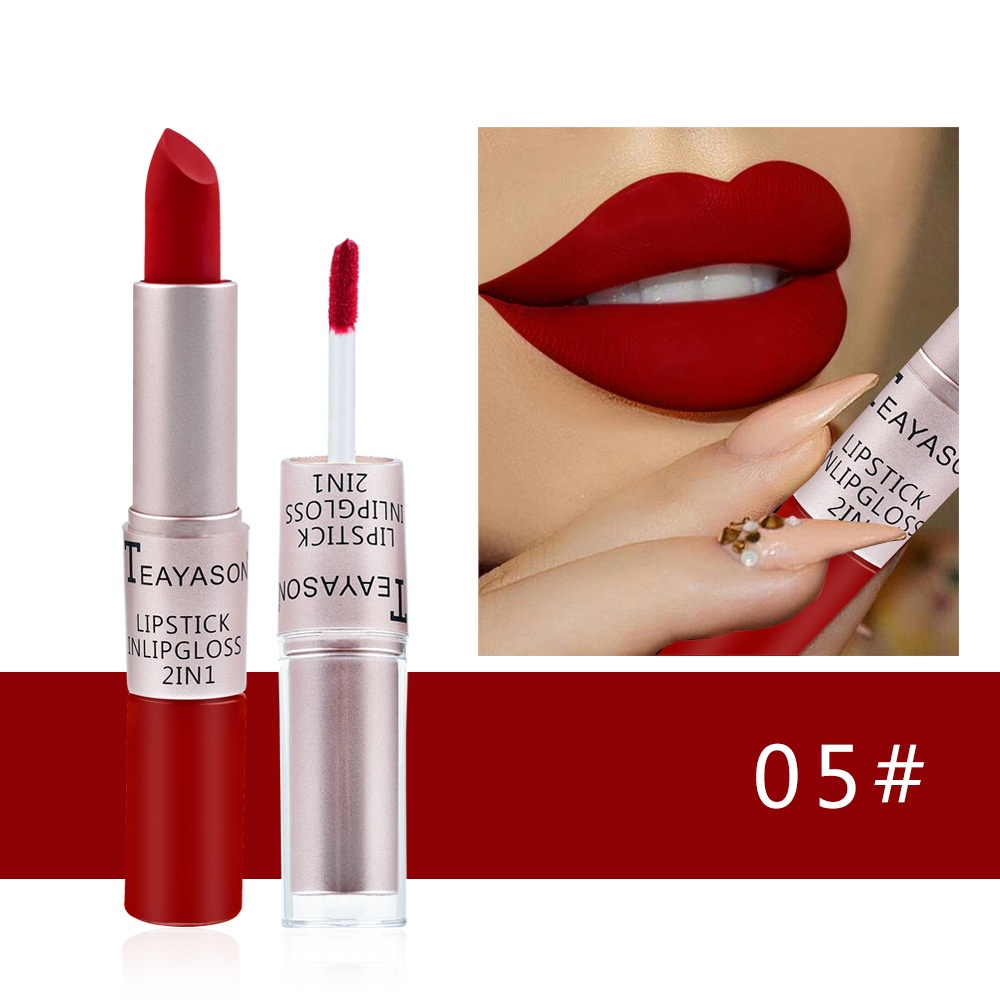 1pcs Baton Bálsamo Para Os Lábios À Prova D'água Nude Matte Velvet Glossy Sexy Red Lip Tint Women Fashion Makeup Gift 1pcs