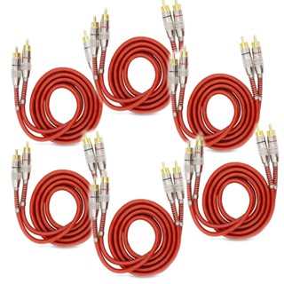 Kit 6 Cabos Rca 1 Metro Blindado Dupla Blindagem Tech One Svart Vermelho 1m Som Automotivo em Oferta na Shopee
