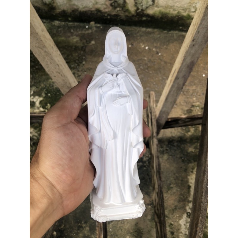 Nossa Senhora Grávida 20cm em gesso cru