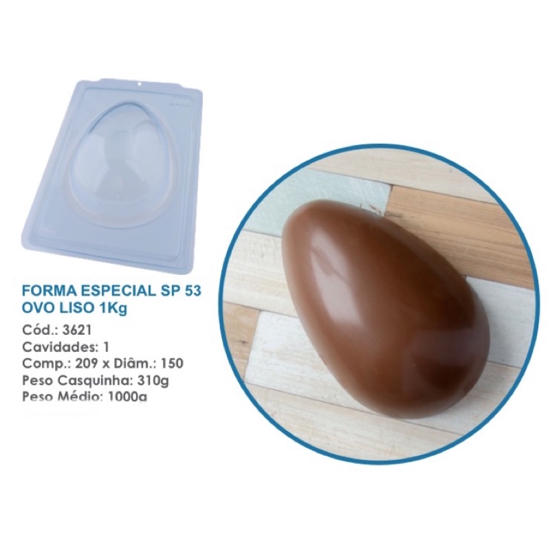 1~4 Forma ovo de pascoa  1 kg bwb sp  semiprofissional cod 3621 - Home & Living