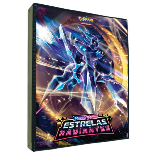 Álbum Pasta Fichário Pokemon Estrelas Radiantes + 10 folhas