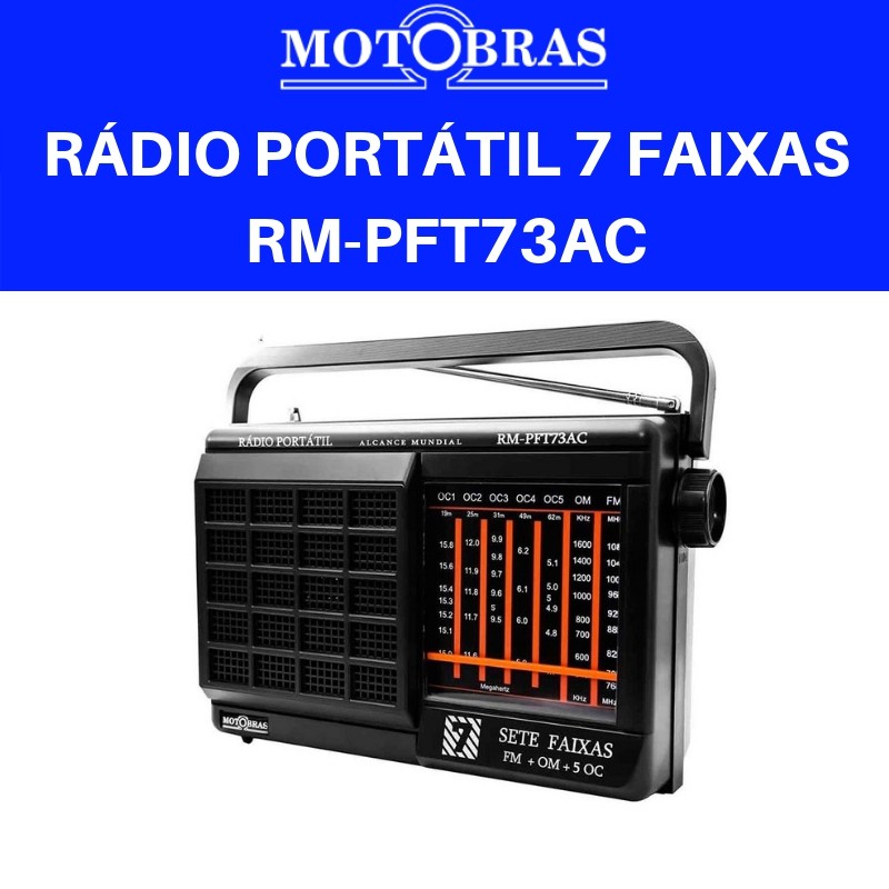 Radio Motobrás 7 faixas FM/AM/OC