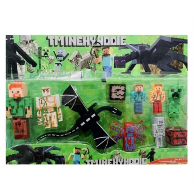 kit 10 peças Minecraft com dragão | Shopee Brasil
