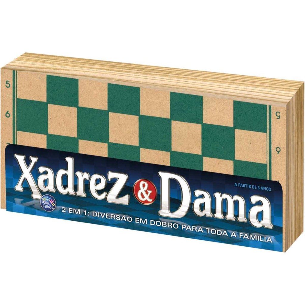 Jogo De Xadrez Xadrez E Dama Escolar - Pais E Filhos
