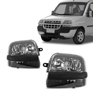 Farol Doblo 2002 2003 2004 2005 2006 2007 2008 2009 Com Auxiliar Elétrico Máscara Negra em Oferta na Shopee