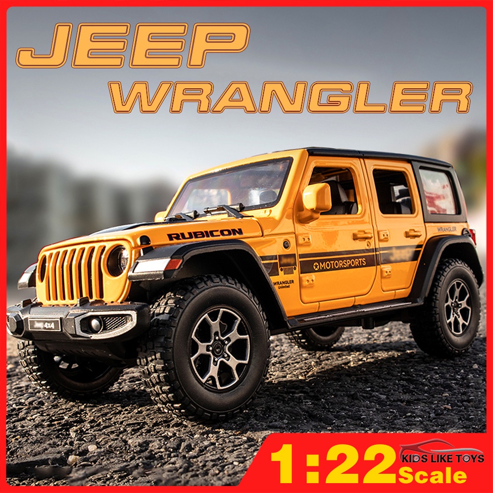 KLT 1 : 22 JEEP Wrangler Rubicon 4X4 Carro De Brinquedo Modelo De Liga De Metal Diecast Brinquedos Do Para Crianças , Children's Menino Miniauto Veículo Caminhão Som E Luz