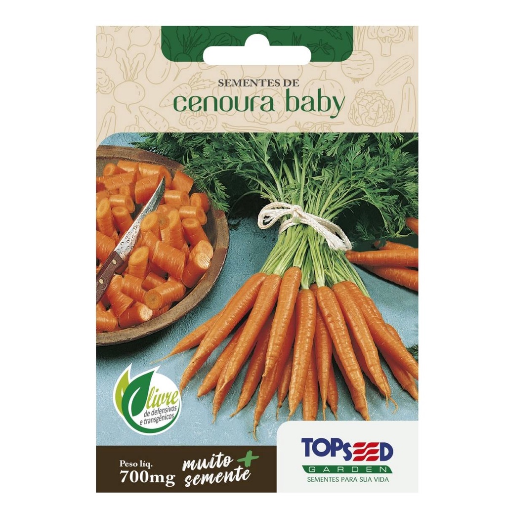 Sementes de Cenoura Baby TOPSEED em Oferta na Shopee