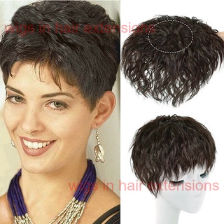 Presilha De Cabelo Kinky Curly Topper Em Toupee Extensões Sintéticas Substituição De Perucas Com Franja Mulheres