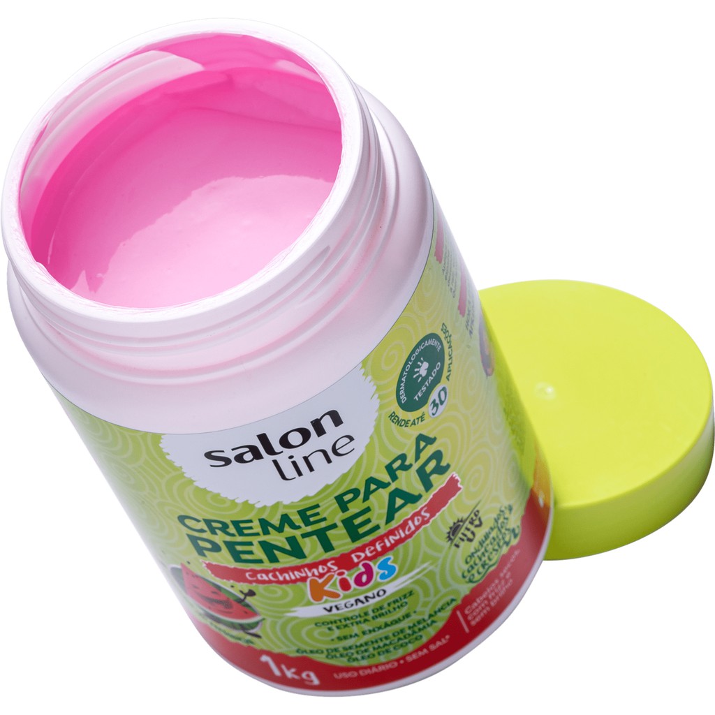Creme De Pentear Cachinhos Definidos Infantil Salon Line Kids 1kg Shopee Brasil