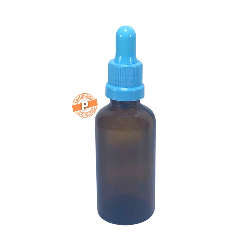 Frasco De Vidro C/ Conta Gotas 50ml (20 Unidades)