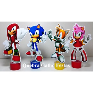 Tubete Sonic Turma – 13 Cm c/ aplique Pct com 10.