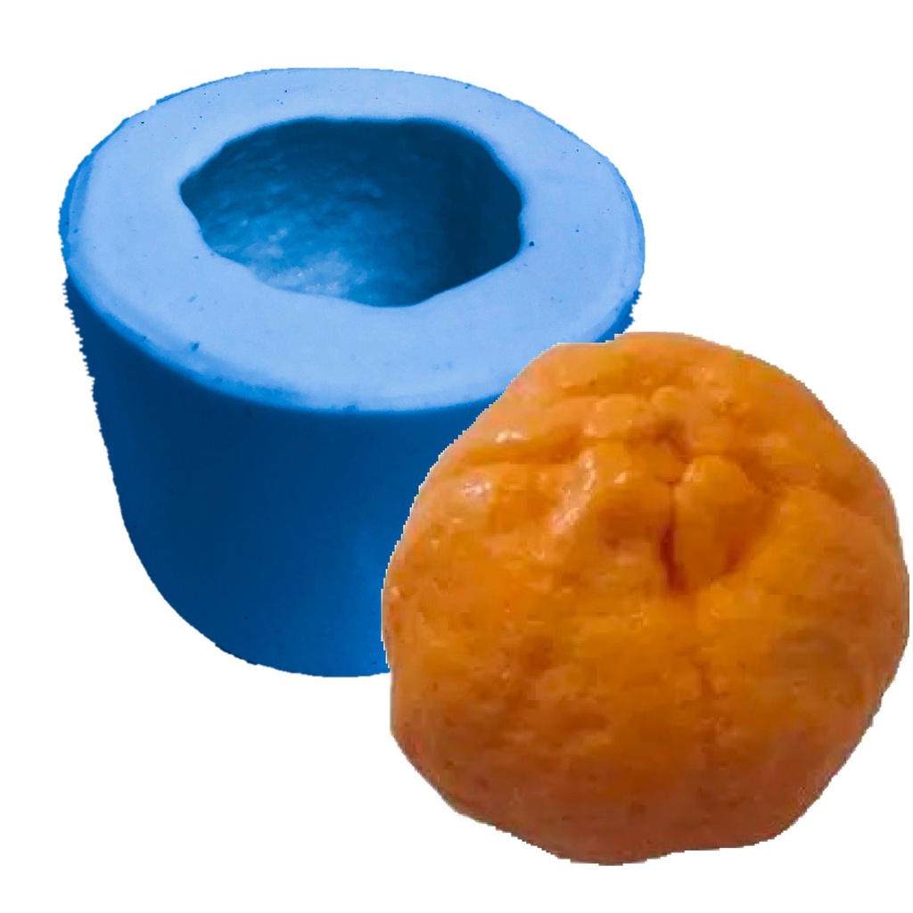 Molde de Silicone - Mexerica Grande Sabonete Vela Resina Biscuit Gesso Organite em Oferta na Shopee