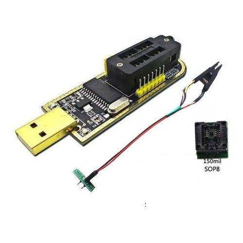 Kit Gravador Usb Flash Eprom Spi  24xx + Pinça Sop8 150mil