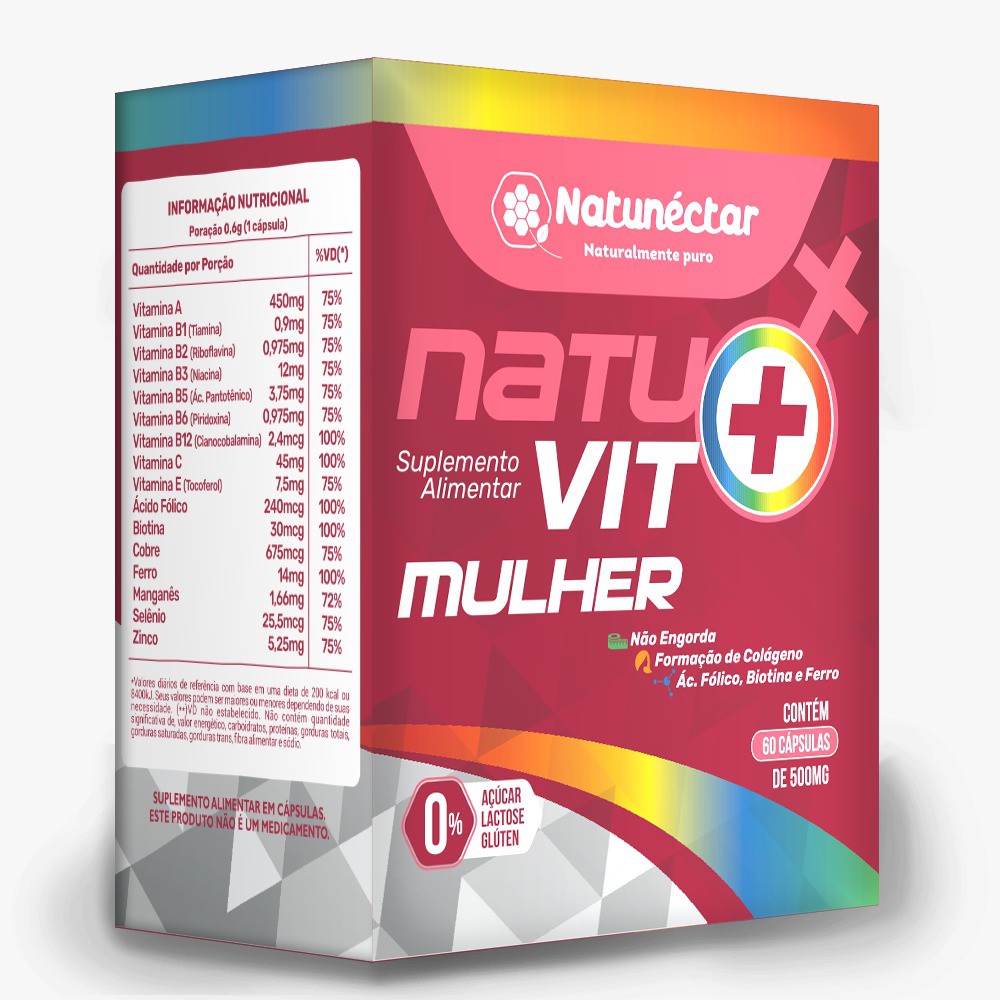 Natuvit Mulher - Multivitamínico - 60 Cápsulas Vitaminas e Minerais