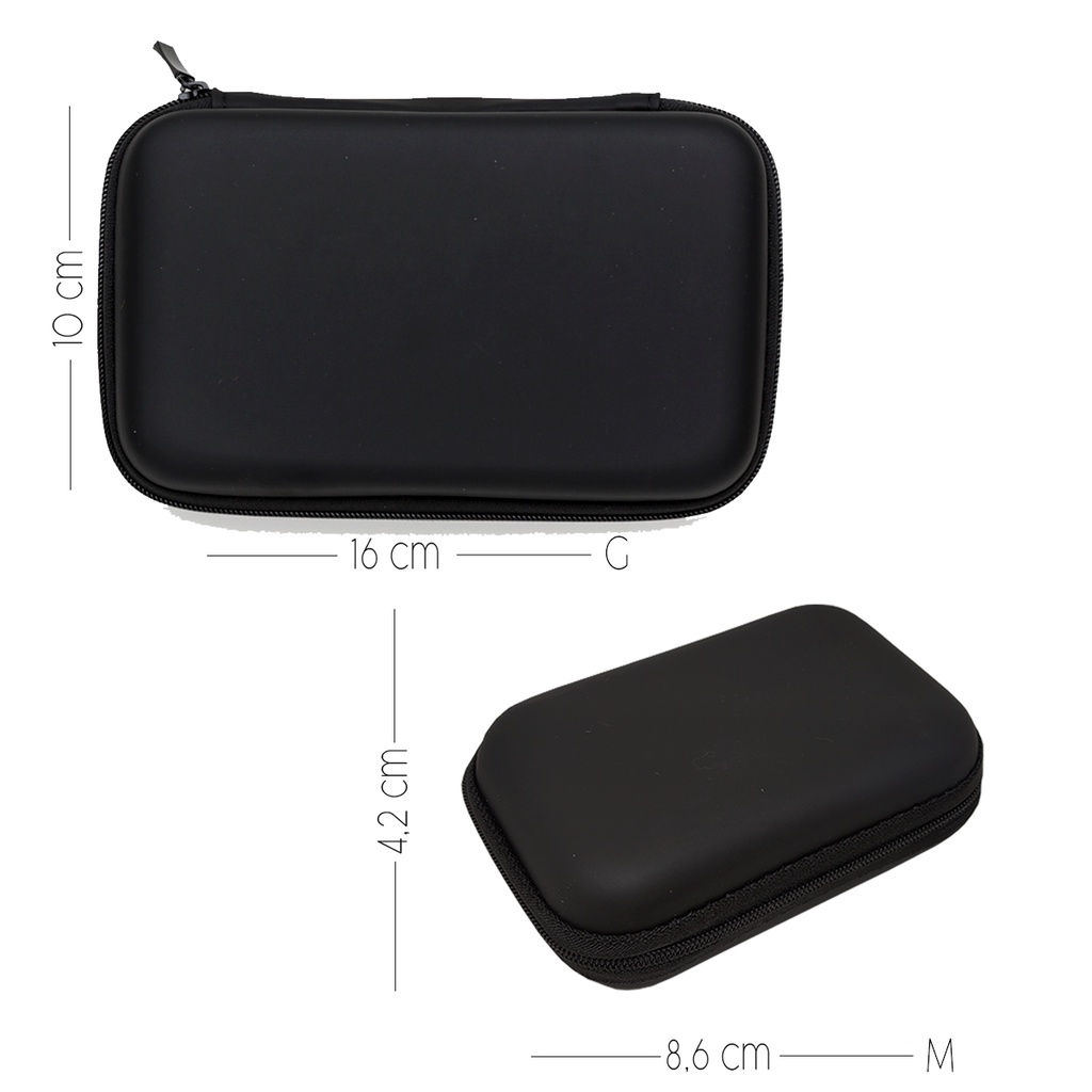 Capa Case Protetora para HD Externo Rígida Preta em Oferta na Shopee