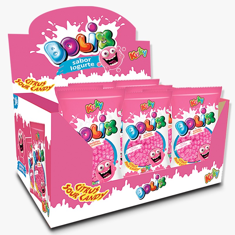 Display Bolix Mini Goma Delikuky Jelly Beans Kuky 20g Doce Azedinho