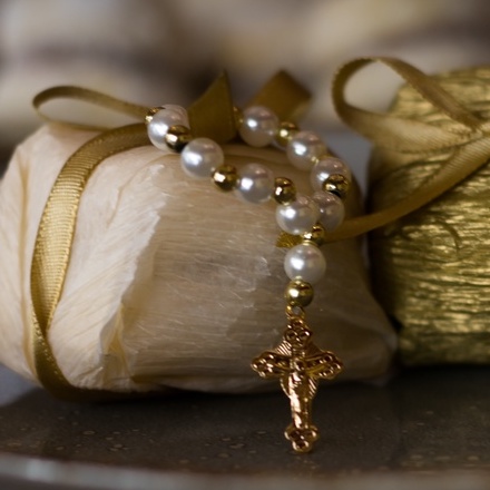 Mini Terço Pérolas 10 Unidades, Terço De Dedo, Terço Casamento, Terço Lembrancinha, Terço Batismo, Terço Primeira Comunão