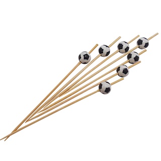 Kit 50 Espetinho Futebol 12 Cm Copa Festa Decoração Petisco