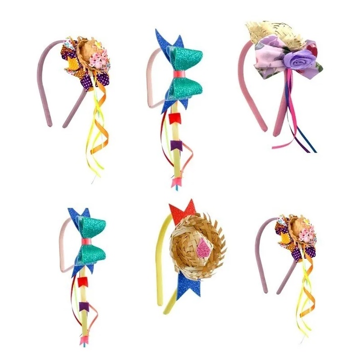 Kit 5 Tiara Junina Arraial Festa Junina Adulto E Infantil Shopee Brasil