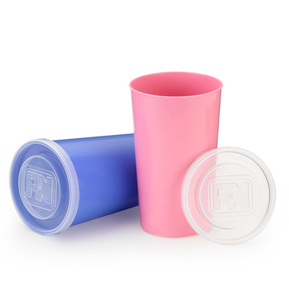 Copo Hermético Com Tampa - Escolar/Lanche - Tampa Anti-Vazamento - 440ml  - Plasnorthon em Oferta na Shopee