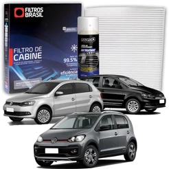 Filtro de Cabine para Ar Condicionado Volkswagen Fox, UP e GOL + Higienizador Limpa Ar Tipo Granada
