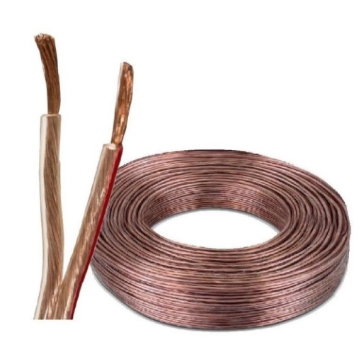 Rolo 50 Metros Fio Bicolor Paralelo Cristal Instalação Som Automotivo / Residencial Sonorização Home Theater 2 X 0,75mm