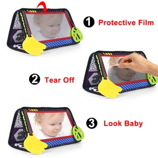 Brinquedo De Espelho Para Tempo De Barriga-Atividade Sensorial De Dupla Face De Alto Cont…