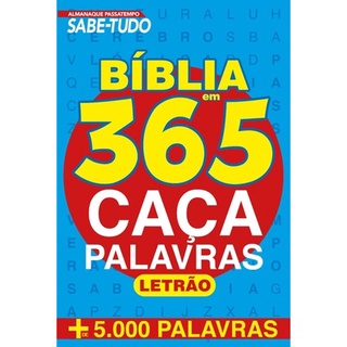 Almanaque Passatempos Sabe-Tudo 365 Caça-Palavras - Bíblico em Oferta na Shopee