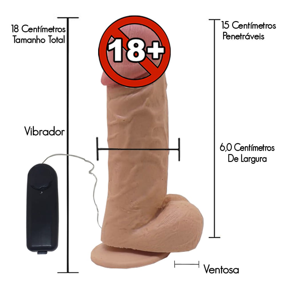 Pênis De Borracha Pinto Super Grosso Rola Bem Grande Vibrador Macio Consolo  Flexível - 18cm X 6cm | BeeCost