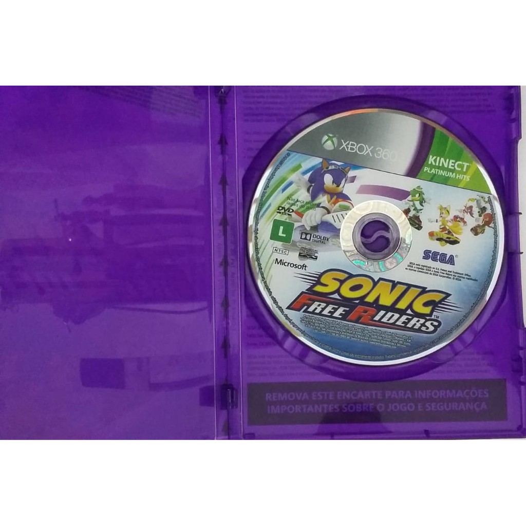 sonic free riders - jogo xbox 360 requer uso kinect - Retro Games