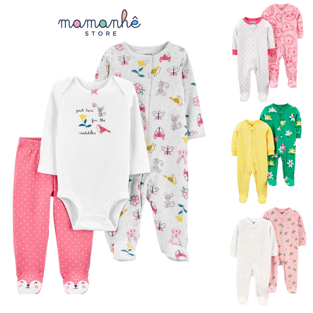 Kit Macacao Carters Bebe Menina Enxoval Bebe Roupas Bebe Shopee Brasil