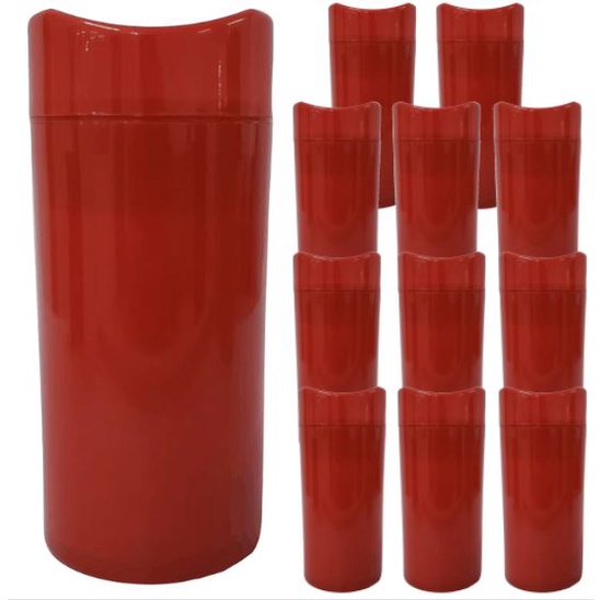 Porta Garrafa Térmico Camisinha Cerveja 600 Ml 12 Unidades Vermelho