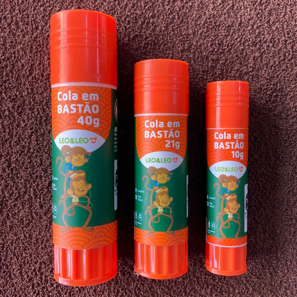Cola em bastão Leo e Leo 40 g, 21g ou 10g