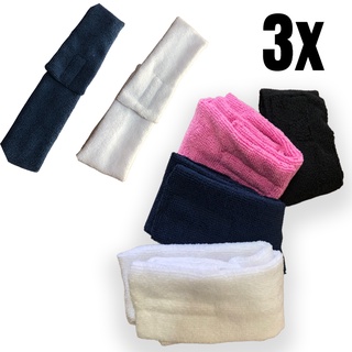 kit 3 Faixas Tiara para Skincare Cuidado diário Designer de Sombrancelhas Limpeza de pele