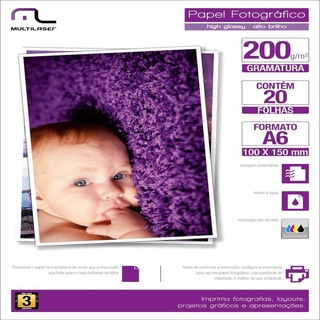 Papel Fotográfico Multilaser A4 C/10 Folhas Branco Pe011