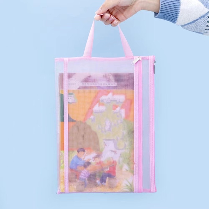 Porta documentos, pasta plástico Multiuso Com Zíper - Cores Sortidas 2 divisórias em Oferta na Shopee