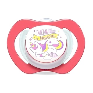 Chupeta silicone Magia com Alça 0 a 6m Unicórnio Rosa Lillo