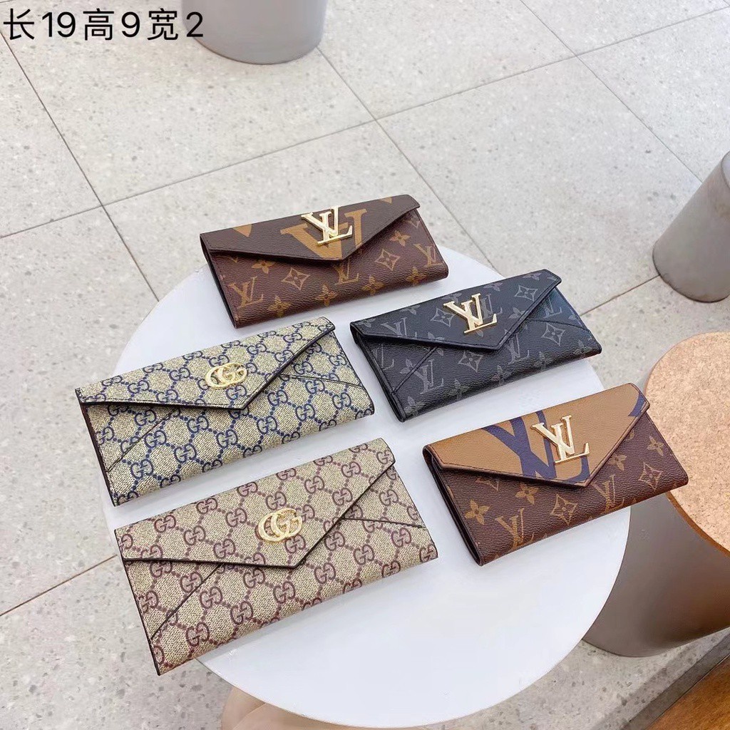 LV LOUIS VUITTON envelope long wallet women purse card holder Shopee Brasil