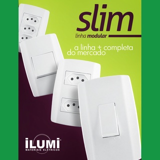 Ilumi Slim Tomada Interruptor Tecla tomadas Modulo 4x2 10A E 20A Branca