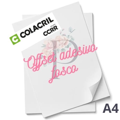 Papel Offset Adesivo Fosco A4 Colacril 100 Folhas Shopee Brasil 8621