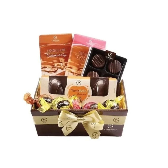 Cesta De Chocolate Cacau Show Kit 12 Chocolates Variados Shopee Brasil