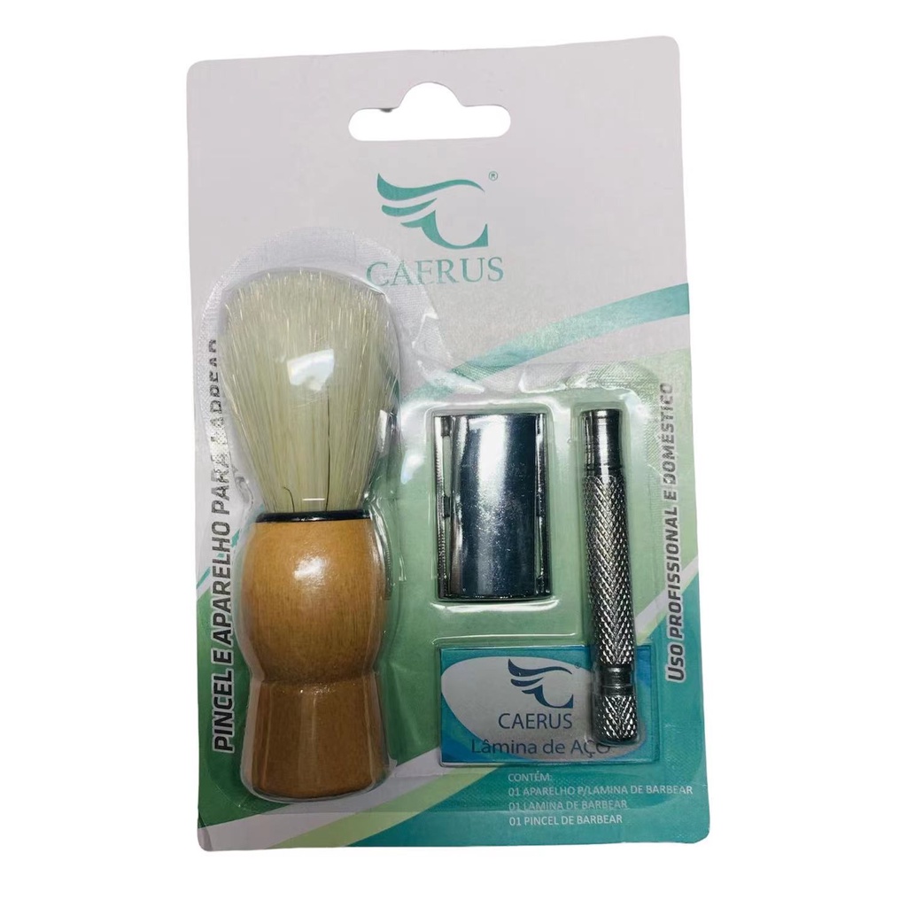 Kit Aparelho De Barbear Retro Antigo Com Pincel e Lâmina em Oferta na Shopee