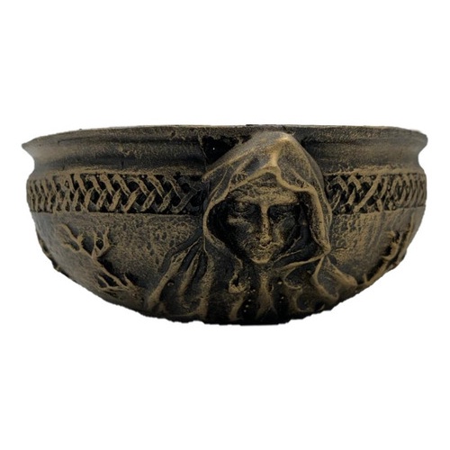 Bowl Da Deusa Triplice Wicca  Resina 13cm