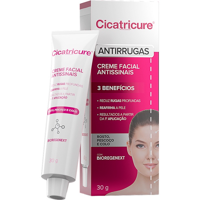 Creme Cicatricure Antissinais 30g (Rosto, Pescoço e Colo)